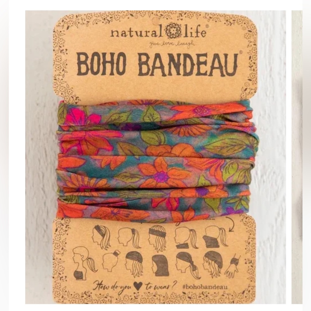 Natural Life Full Boho Bandeau® Headband - Watercolor Neon - Picture 2 of 8